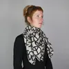 Baumwolltuch - Peace Muster 10 cm beige - schwarz - Produktbild-Vorschau 7