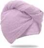 Szybkoschnący turban do włosów frotte jasnofioletowy, 100% Podgląd zdjęcia produktu 1