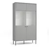 AX LIVING Vitrinen Schrank Irelis 105 cm Grau Schwarz Produktbild-Vorschau 1
