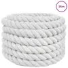 vidaXL Corde en coton, 30 mm, 25 mètres, blanche, 100% Voir les images du produit 2
