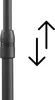 A close-up of a black adjustable pole with an icon indicating up and down movement. Voir les images du produit