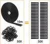 1 Stück 20 mm x 10 m schwarzes Klettband mit 50 Schnallen, Produktbild-Vorschau 4