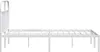vidaXL Bettgestell mit Kopfteil Metall Weiß 183x213 cm Produktbild-Vorschau 6