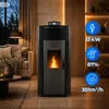 Pelletkachel THUNDER VAYNE-BLACK 13 kW met watermantel, Productafbeelding-voorbeeld 3
