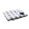 A folded vacuum storage bag with a lavender pattern and a gray valve. Anteprima dell’immagine prodotto