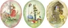 Pappmaché-Füllei Vintage II, Ø 12 cm, sortierte Hasenmotive Produktbild-Vorschau 1