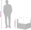 vidaXL Garten-Ecksofa mit Kissen Grau Poly Rattan Produktbild-Vorschau 7