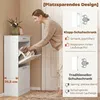 HOMCOM Schuhschrank mit 2 Klappen, Schuhkipper Schmal für 8 Produktbild-Vorschau 5