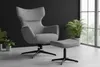 riess-ambiente Design Hocker VOGUE 45cm grau Samt drehbar Produktbild-Vorschau 9