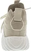 The back view of a beige and white sneaker. Produktbild-Vorschau