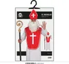A product image for a St. Nicholas costume, showing a model wearing the costume and a smaller inset image of the costume. Anteprima dell’immagine prodotto