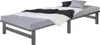 Homestyle4u Palettenbett 90x200 cm Massivholzbett Grau Produktbild-Vorschau 10