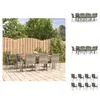 vidaXL 9-tlg. Garten-Essgruppe mit Kissen Grau Poly Rattan Produktbild-Vorschau 1
