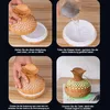 Collage of four images showing how to use an essential oil diffuser. Produktbild-Vorschau