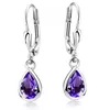 MATERIA Amethyst Ohrringe lila Tropfenform mit Brisuren - Produktbild-Vorschau 1