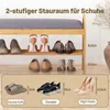 COSTWAY Ławka na buty z siedziskiem, ławka bambusowa, ławka Podgląd zdjęcia produktu 4