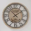 BOLTZE Wanduhr "Trapani" aus Holz/Metall in grau/braun Produktbild-Vorschau 5