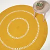 HOMESCAPES Geflochtener runder Teppich mit Häkel-Muster, Produktbild-Vorschau 2