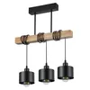 MasterLED Hängelampe 3-flammig E27 Loft design – Echtholz Produktbild-Vorschau 1