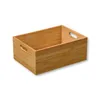 A single bamboo storage box with handles, shown from a diagonal angle on a white background. Produktbild-Vorschau