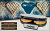A waffle maker with waffles and coconut shavings arranged in a heart shape. Náhľad obrázku produktu