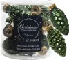 Christbaumschmuck Zapfen 6cm Glas 12 Stück - Piniengrün Produktbild-Vorschau 3