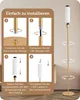 EDISHINE Ściemnialna lampa podłogowa do salonu 165 cm, Podgląd zdjęcia produktu 6