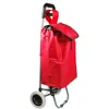 A red shopping trolley on a white background. Produktbild-Vorschau