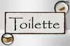 Holzschild Hinweis 27x10cm Toilette Produktbild-Vorschau 3
