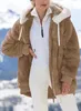 ASKSA Damen Fleecejacke Strickjacke Einfarbig Produktbild-Vorschau 5