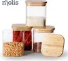 4er Set Vorratsgläser je 750 ml Eckig mit Deckel Luftdicht Produktbild-Vorschau 4