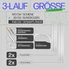 Gardinenschiene 420cm (2x90/2x120cm) / 3-läufig mit Produktbild-Vorschau 3