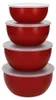 KitchenAid - Zestaw misek z pokrywkami 4 szt. Empire Red Podgląd zdjęcia produktu 10