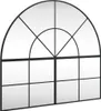 vidaXL Lustro ścienne czarne 100x90 cm Krzywe żelazko Podgląd zdjęcia produktu 1