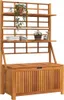 vidaXL Truhe mit Rankgitter 99x50x160 cm Massivholz Akazie Produktbild-Vorschau 3