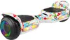 Rebel ZAB0014 Hoverboard LED RGB, 100 kg, 2 x 120 W, biały Podgląd zdjęcia produktu 1