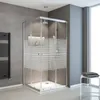 A modern bathroom with a glass shower enclosure. Produktbild-Vorschau