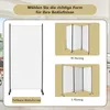 A collage of images showing different configurations of a folding room divider, with text in German. Anteprima dell’immagine prodotto