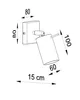 Nástenné svietidlo RING čierne 1xGU10 10W oceľ 8x16x8cm Náhľad obrázku produktu 19