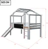 Merax detská poschodová posteľ 90x200 cm so šmykľavkou, Náhľad obrázku produktu 4