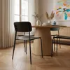 Tavolo da pranzo rotondo scandinavo 120 cm effetto legno Anteprima dell’immagine prodotto 7