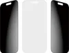 Three screen protectors are displayed against a white background. The middle one is white, and the two on the sides are black. Anteprima dell’immagine prodotto