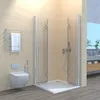 Duschkabine 80x120x185 cm Falttür, Duschabtrennung Produktbild-Vorschau 12