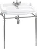 Casa Padrino Jugendstil Stand Waschtisch Weiß / Chrom B Produktbild-Vorschau 1