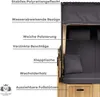 Strandkorb Ostsee 2-Sitzer 120cm breit in beige anthrazit Produktbild-Vorschau 5