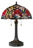 Lampe de table, verre Tiffany, métal, bronze, H 58,4 cm Voir les images du produit 8