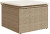 vidaXL 11-tlg. Garten-Sofagarnitur mit Kissen Beige Poly Produktbild-Vorschau 6