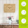 ARTland Holz Wanduhr Quarzuhr - schwarzer Zeiger Holz hell Produktbild-Vorschau 3
