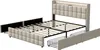 Polsterbett 140x200cm mit USB und Steckdosen, Jugendbett Produktbild-Vorschau 11