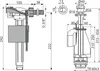 Alcadrain Spülgarnitur mit Doppeltaste SA08AK 3/8" CHROM Produktbild-Vorschau 2